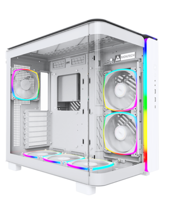 Montech King 95 Pro Hvid- Curved Glas Kabinet Geekd Dk