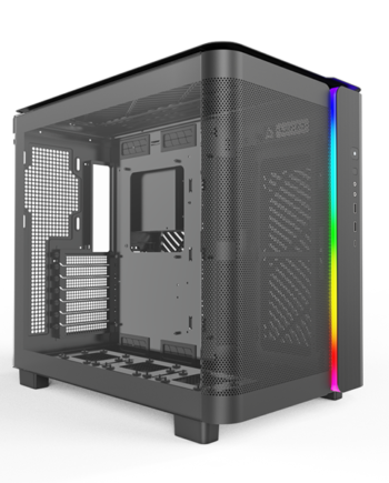 Montech King 95 Sort- Curved Glas Kabinet Geekd Dk