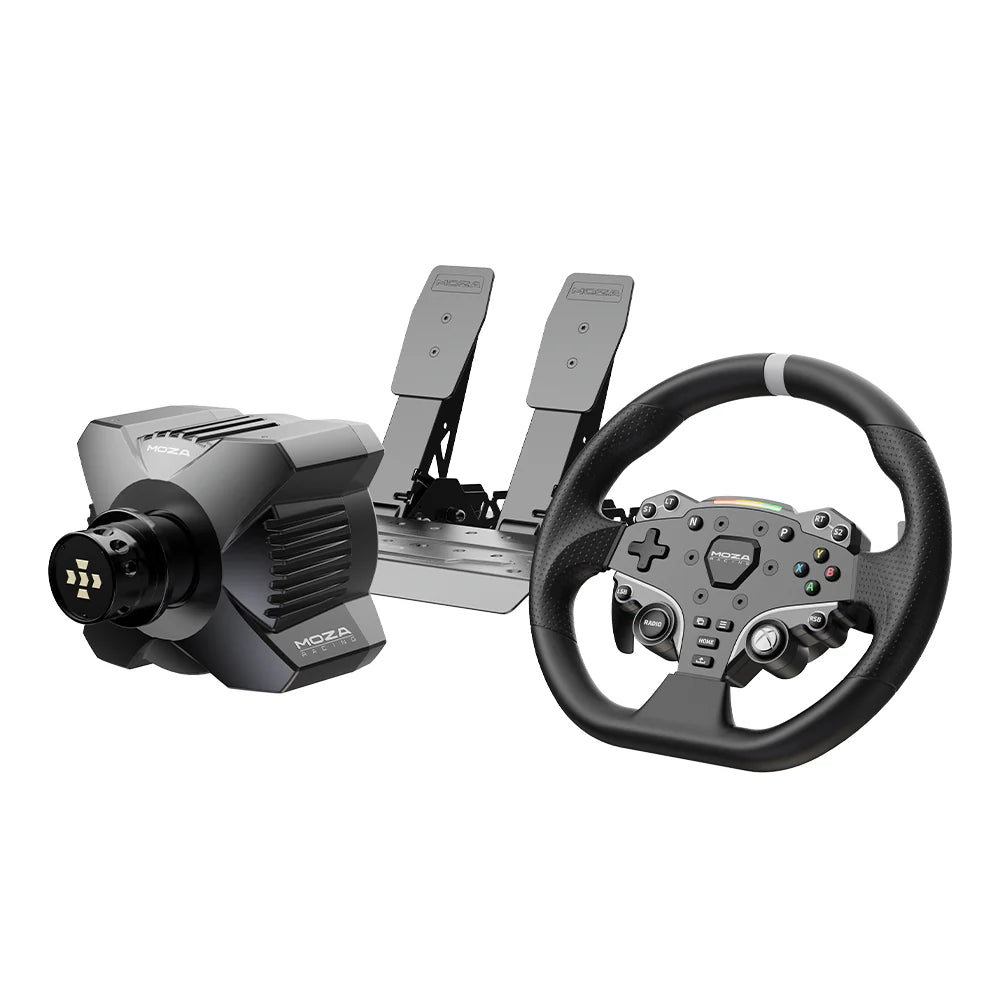Moza R3 Racing Simulator  R3 Base  Es Wheel  Sr-  Lite Two Pedals  Table Clamp  Rat Pedal Geekd Dk