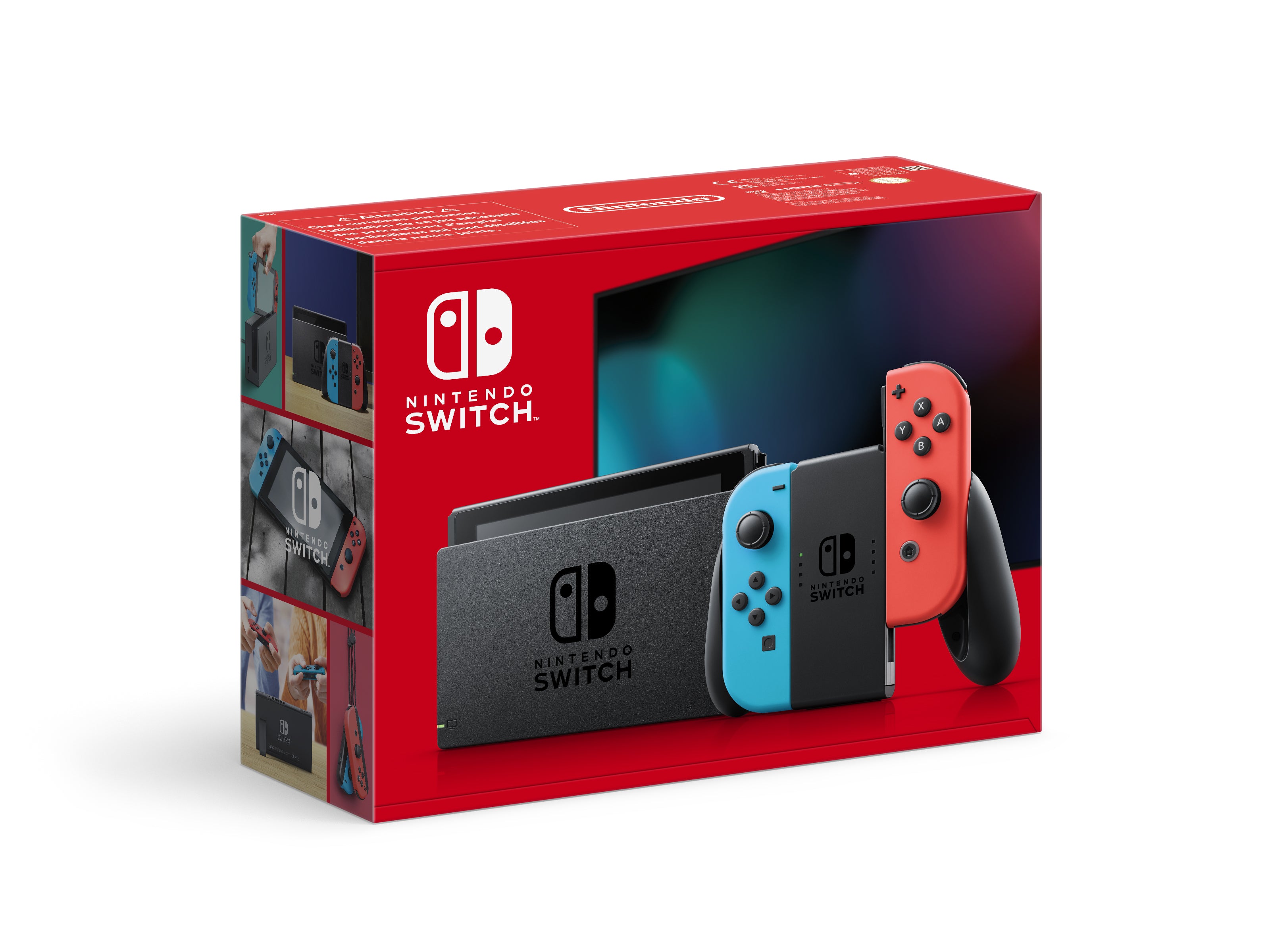 Nintendo Switch Console With Neon Red   Neon Blue Joy-con  Upgraded Version  Konsol Geekd Dk