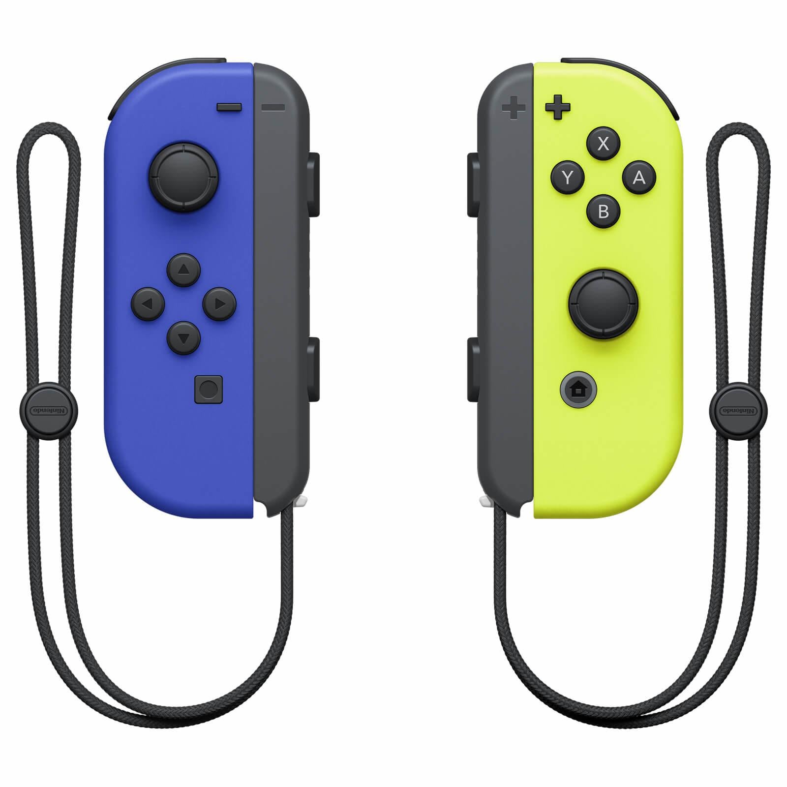 Nintendo Switch Joy-con Controller Pair Blå       Neon Gul     Konsol Geekd Dk