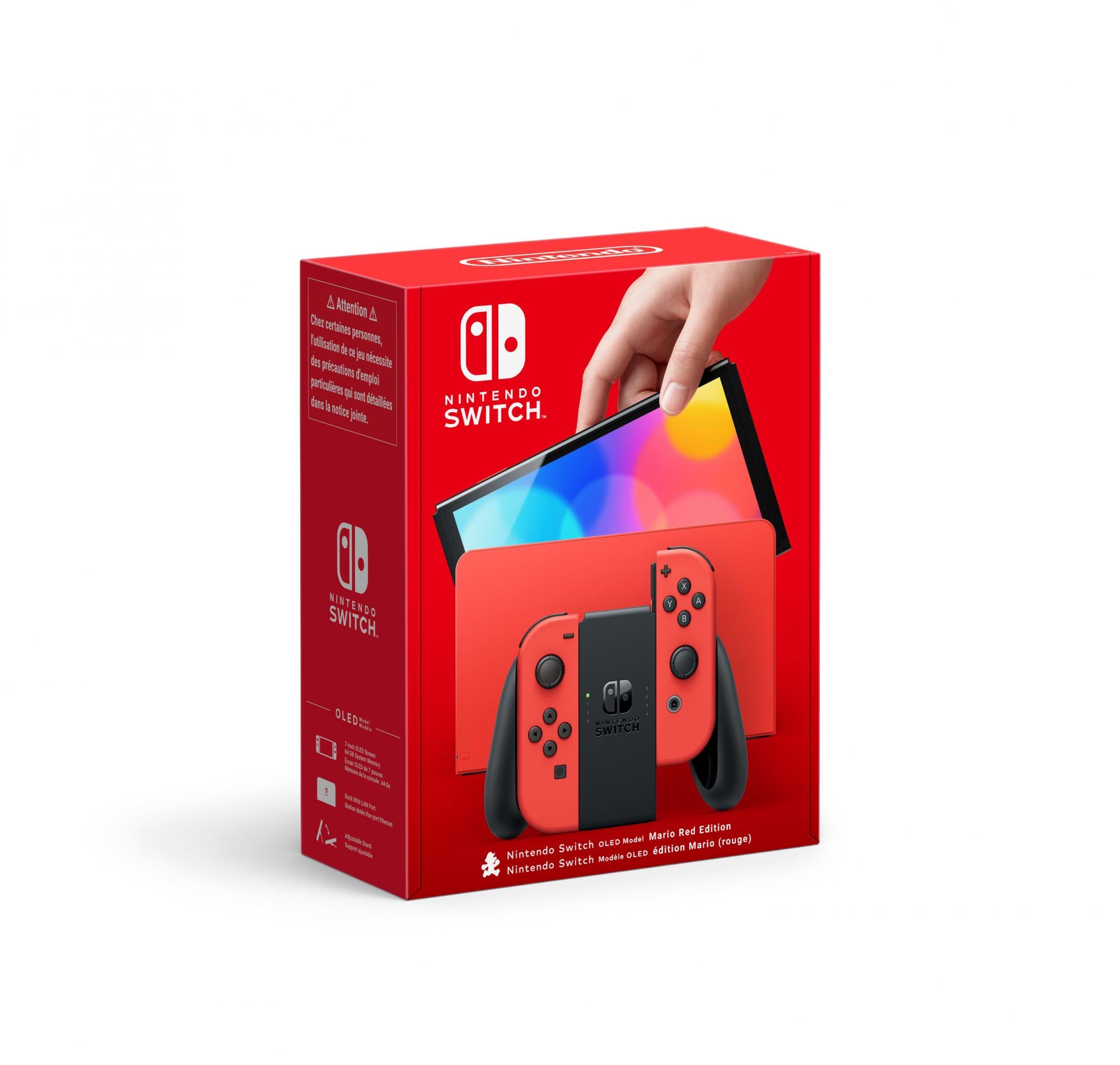 Nintendo Switch   Oled Konsol Model  Mario Rød Edition  Geekd Dk