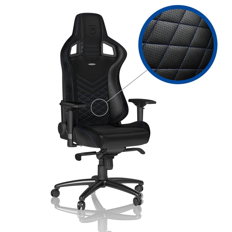 Noblechairs Epic Sort Blå Stol Geekd Dk