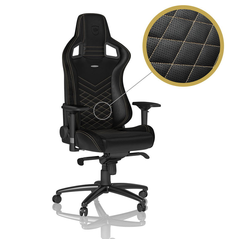 Noblechairs Epic Sort Guld Stol Geekd Dk