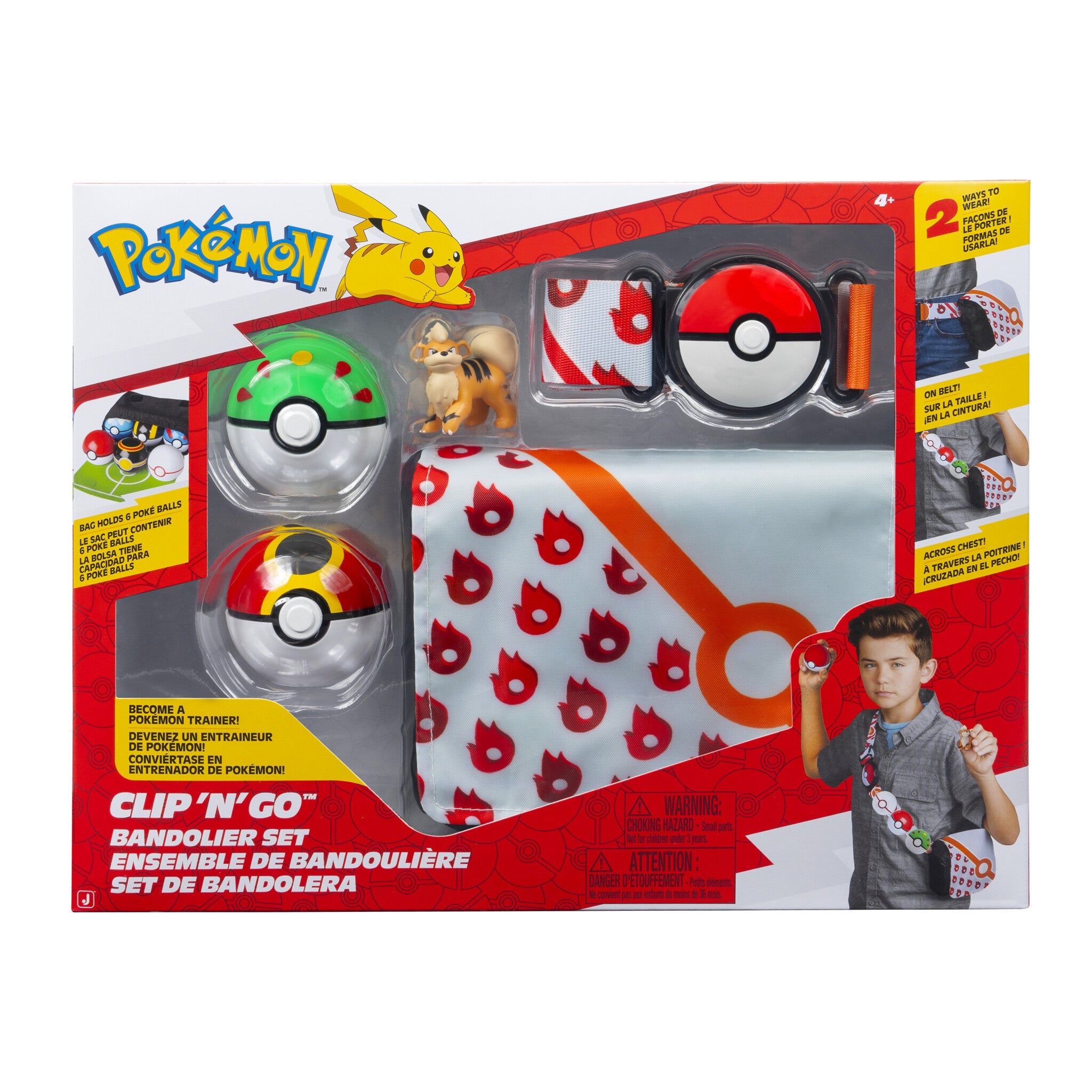 Pokémon Clip   Go Sæt   Growlithe Med Poké Ball Legetøj Geekd Dk