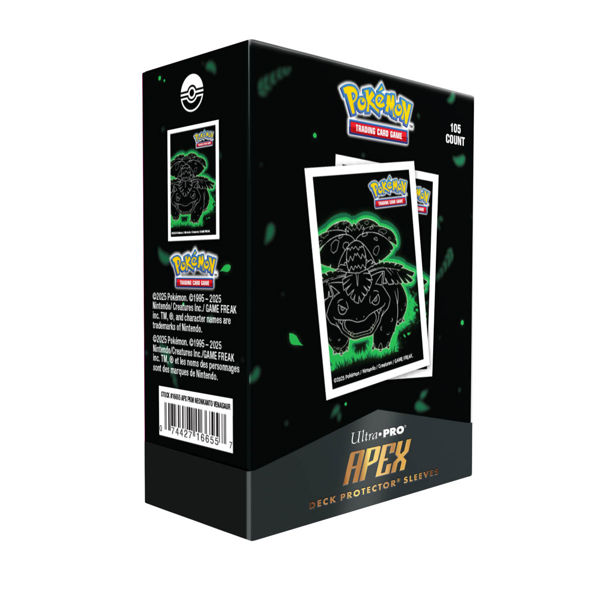 Pokémon Neon Kanto Apex Deck Protector Venusaur Toys Trading Card Geekd Dk