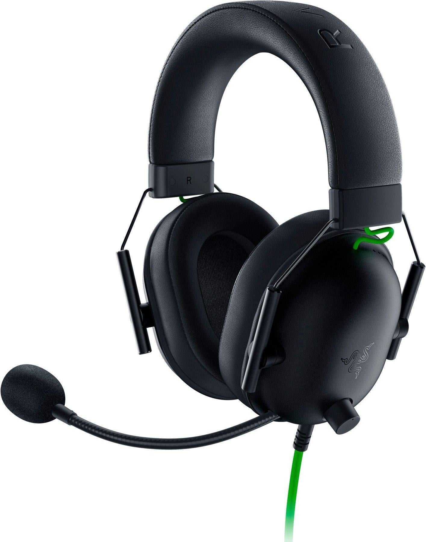 Razer   Blackshark V2     Kablet Esports Gaming Headset Med     Surround Sound  Sort Grøn  Geekd Dk
