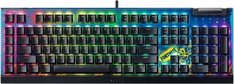 Razer Blackwidow V4   Gamingtastatur Med Gule Switches Fortnite Edition Geekd Dk