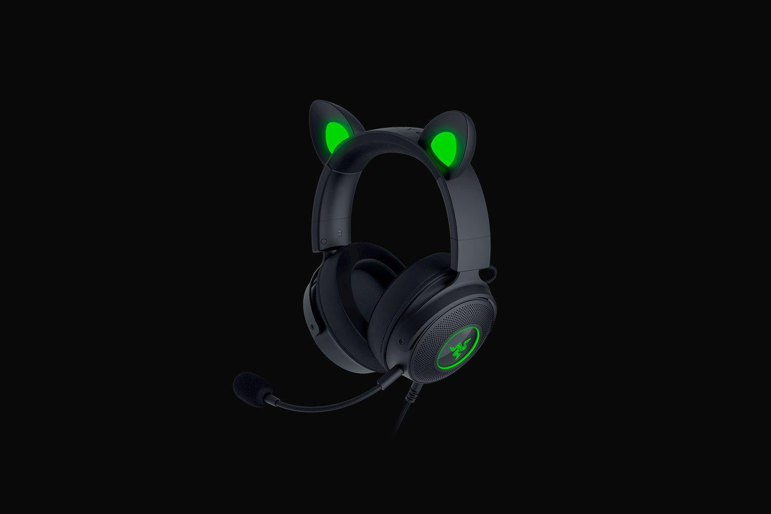 Razer Kraken Kitty V2 Pro   Gaming Headset Med Udskiftelige Rgb-ører  Sort  Geekd Dk
