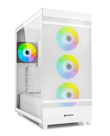 Sharkoon Rebel C50 Rgb  Tower Case  White  Tempered Glass  Kabinet Geekd Dk