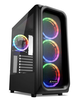 Sharkoon Tk5m Rgb  Tower Housing  Black  Tempered Glass Window Kabinet Geekd Dk