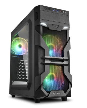 Sharkoon Vg7-  Rgb Atx Kabinet Geekd Dk