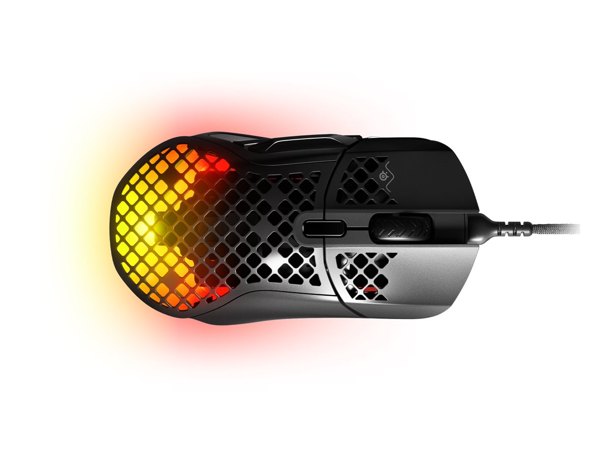 Steelseries Aerox   Optisk Kabling Sort Mus Geekd Dk