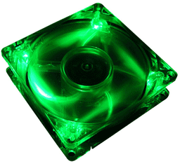 Sunbeam 80mm Grøn Silent Led-blæser Rpm