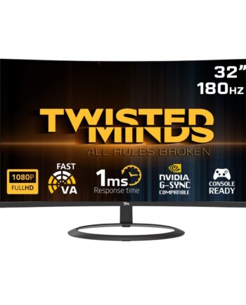 Twisted Minds Curve Gaming Monitor 32 Quot  Fhd 180hz Skærm Geekd Dk