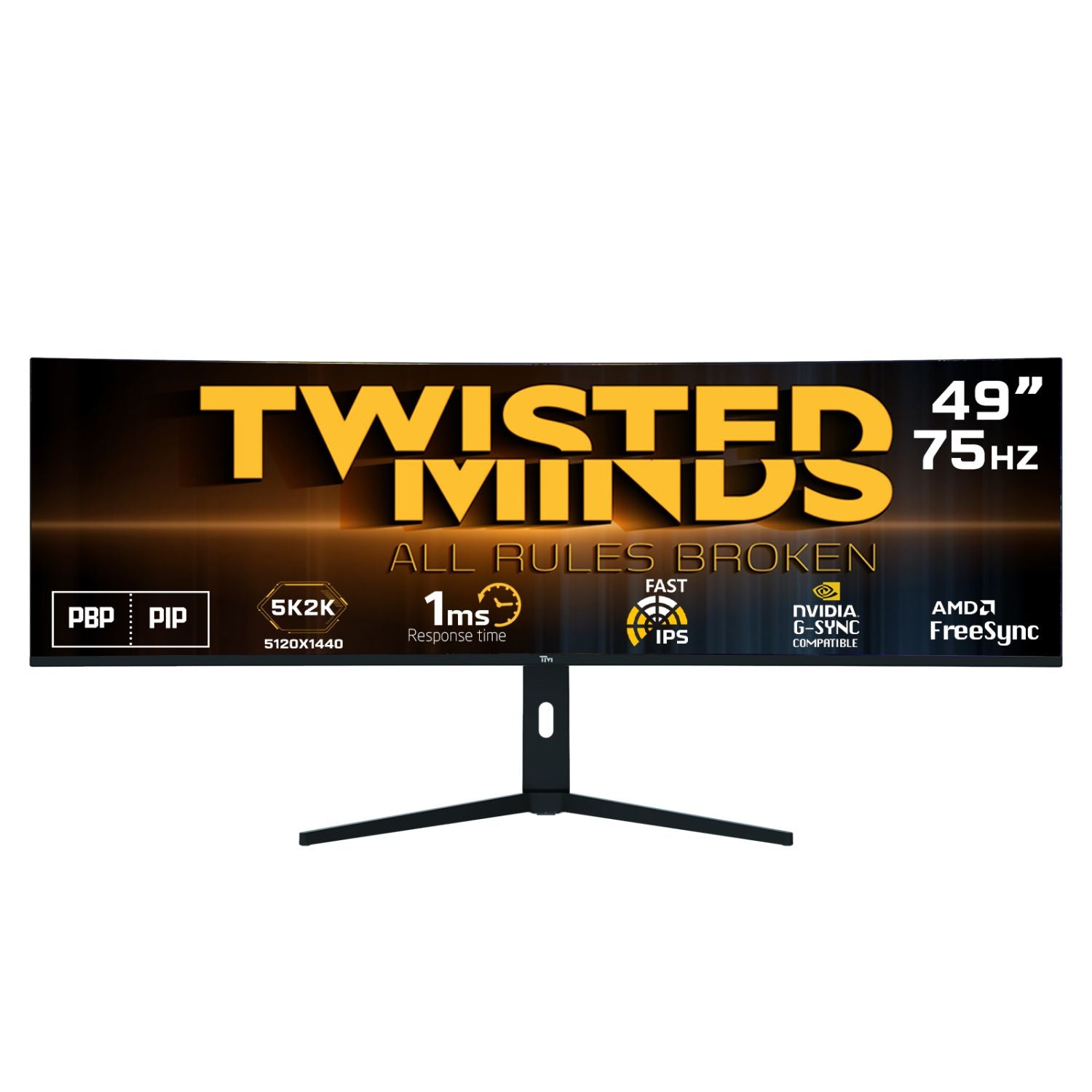 Twisted Minds Curve Gaming Monitor 49 Quot  5k 2k 75hz Skærm Geekd Dk
