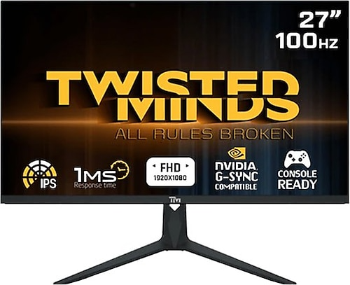 Twisted Minds Flat Gaming Monitor 27 Quot  Fhd 100hz Skærm Geekd Dk