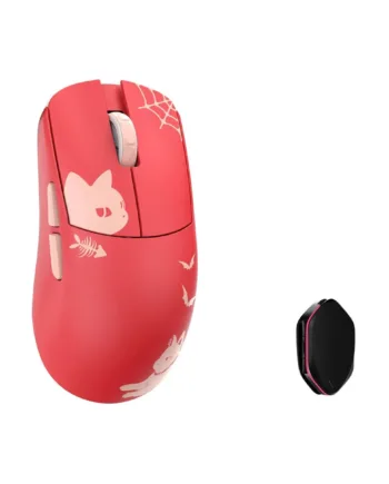 Wlmouse Ying Red Cat  Omron Optical  Wireless 8k Magnesium Mouse Mus Geekd Dk