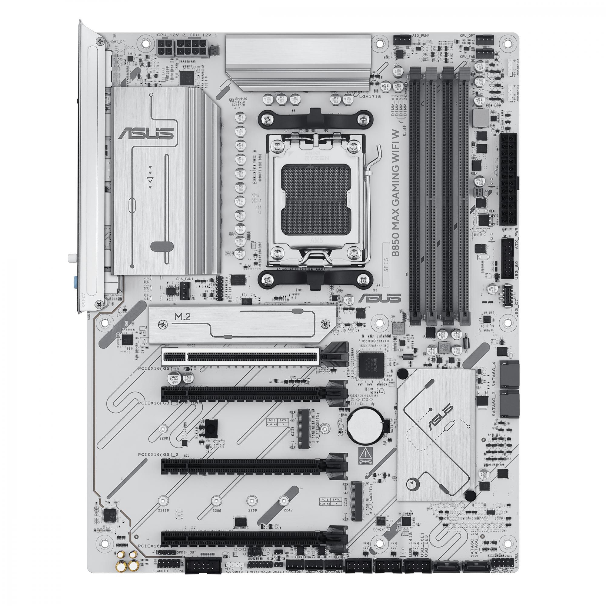 Asus B850 Max Gaming Wifi White  Atx  B850  Am5  Ddr5  Bundkort Geekd Dk
