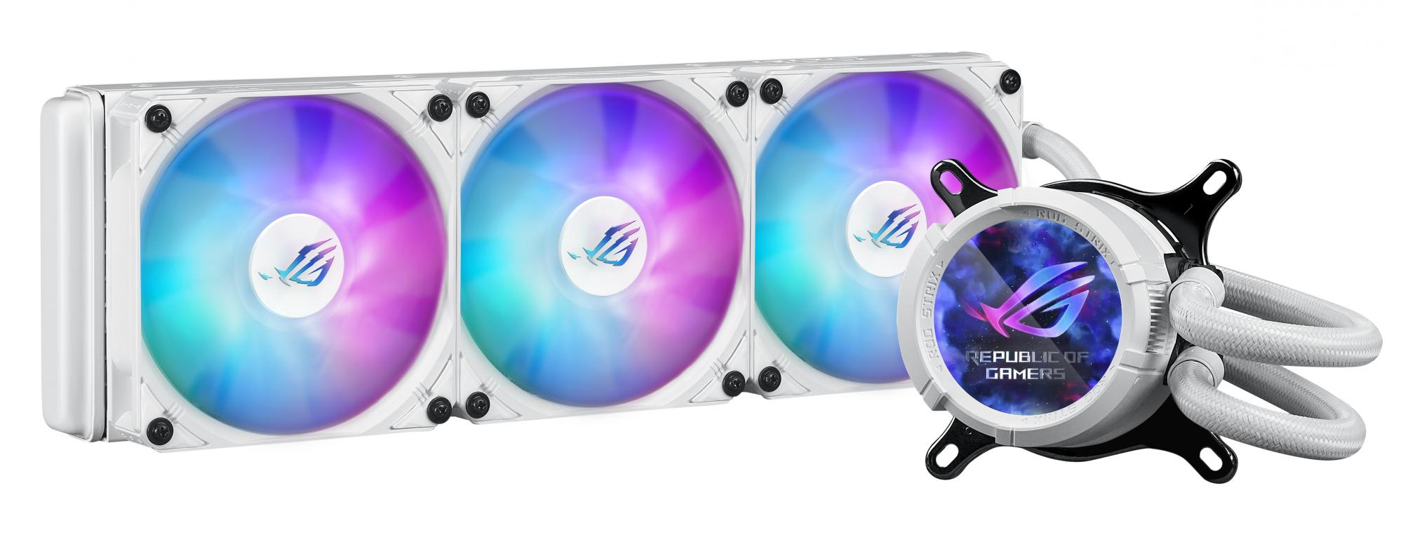 Asus Rog Strix Lc Iii 360 Argb Lcd White Edition Aio Liquid Cooler Vandkøling Geekd Dk