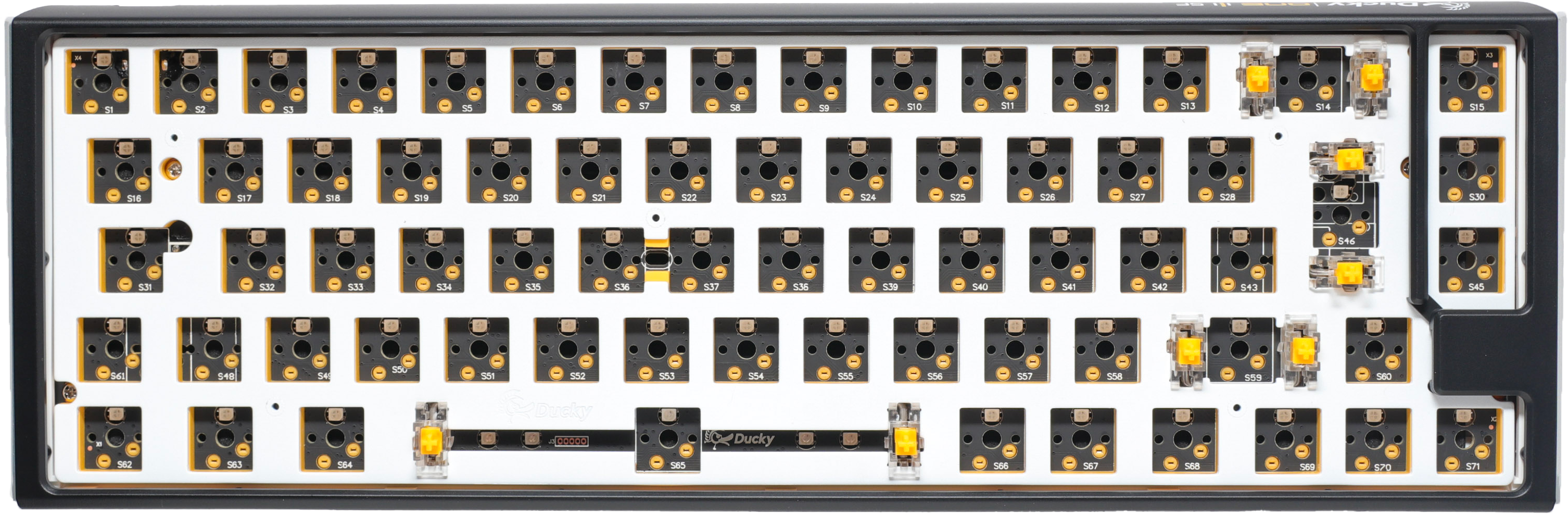 Ducky One   Hot Swap Iso Barebone Black Sf 65  Rgb Without Switches Keycaps Tastatur Geekd Dk