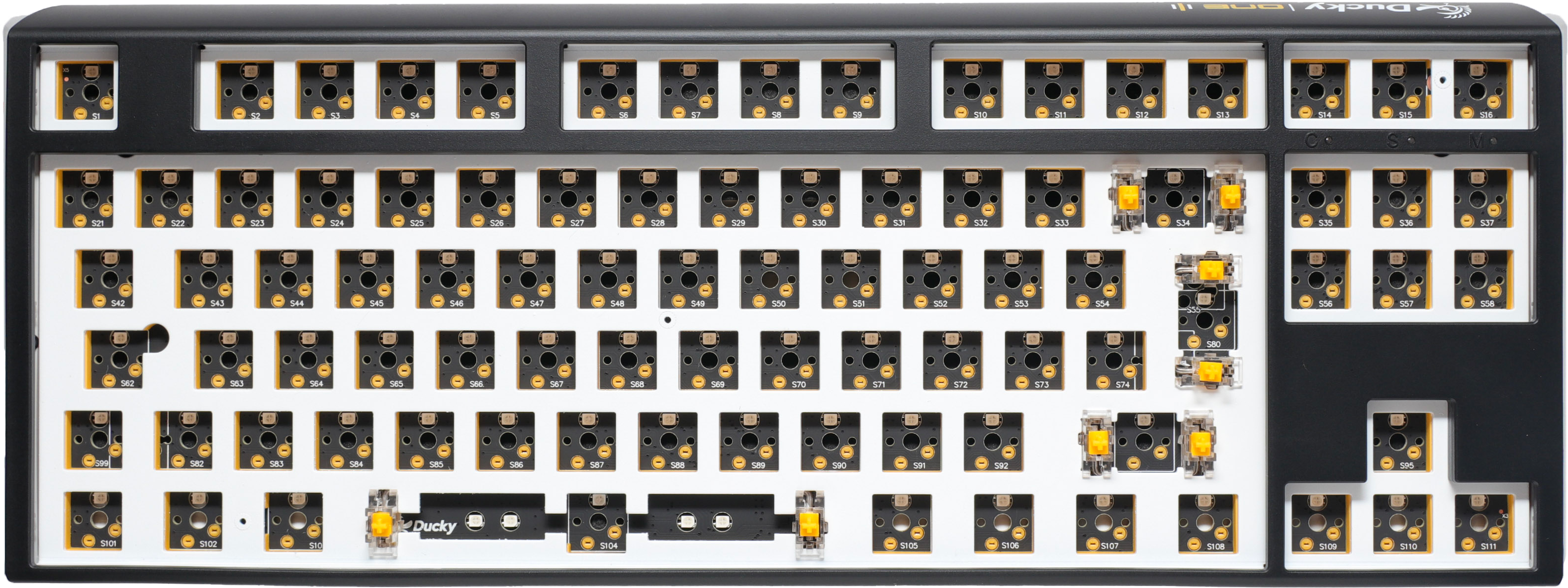 Ducky One   Hot Swap Iso Barebone Black Tkl Rgb Without Switches Keycaps Tastatur Geekd Dk