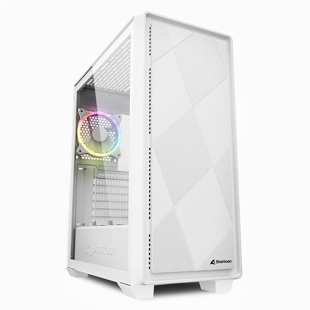 Sharkoon Vs8 Rgb   Tower Case  White  Tempered Glass  Kabinet Geekd Dk
