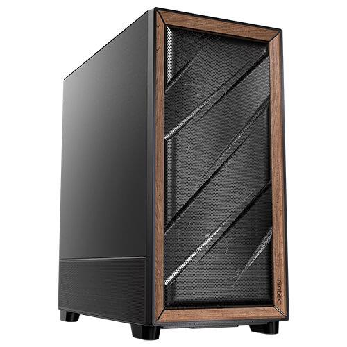 Antec Flux Se Kabinet   Sort Med Valnøddetaljer Geekd Dk