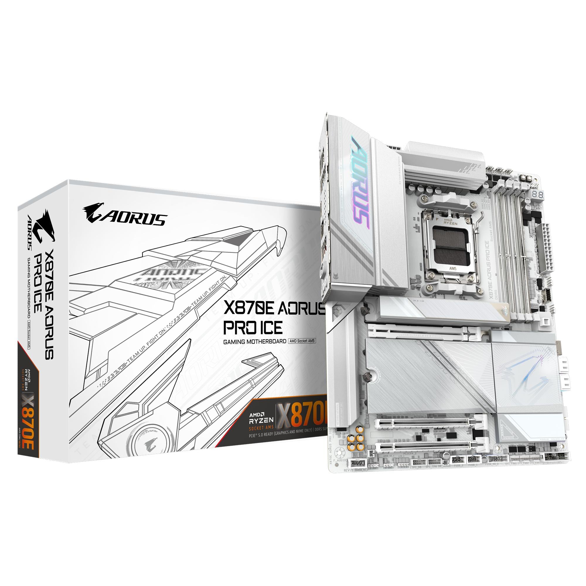 Aorus X870e Pro Ice Atx Socket Am5 Amd X870e Bundkort Geekd Dk