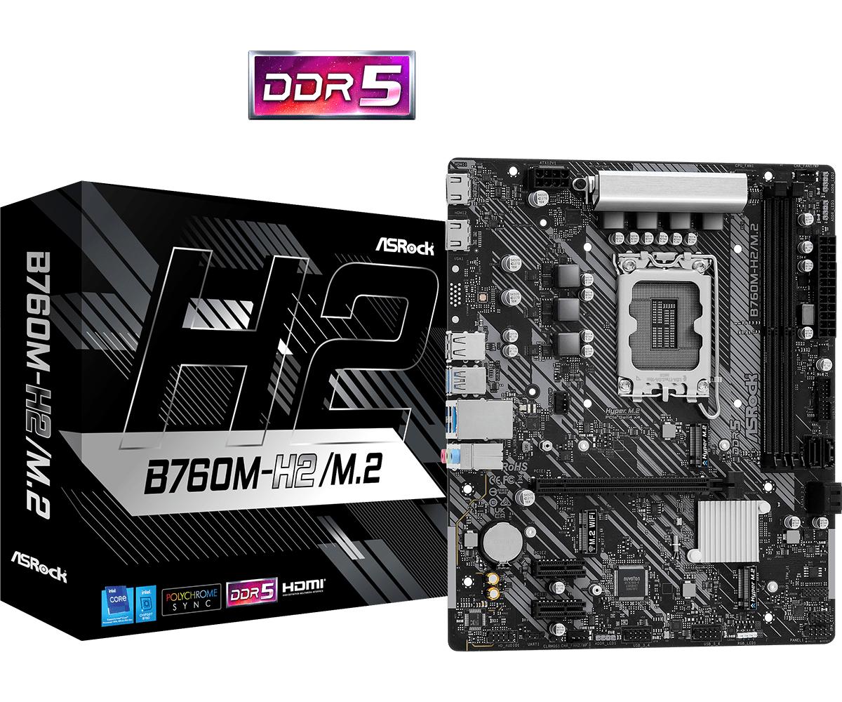 Asrock B760m-h2 Micro-atx Lga1700 Sokkel Intel B760 Bundkort Geekd Dk