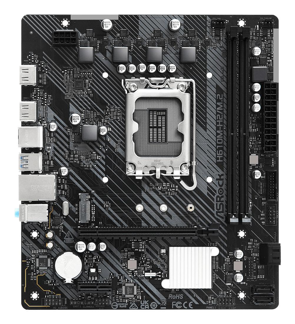 Asrock H610m-h2 Ddr4 Lga1700 Matx Bundkort Geekd Dk