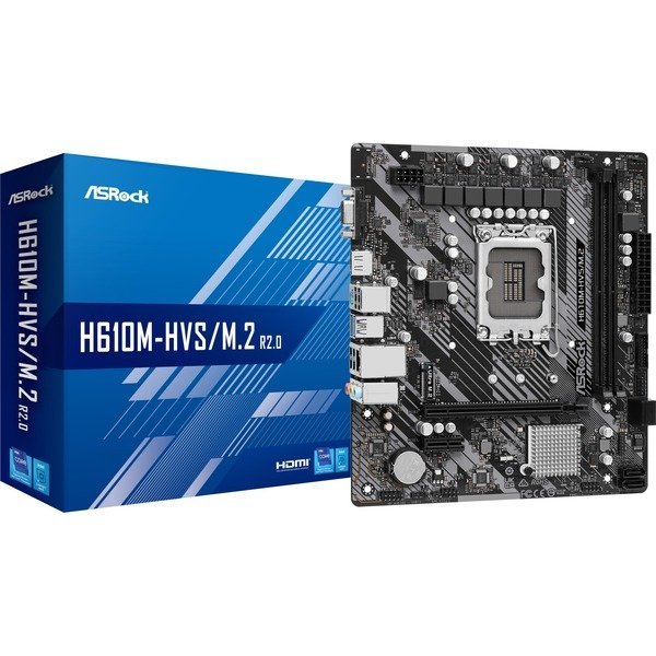 Asrock H610m-hvs     R2   Micro-atx Lga1700 Bundkortintel H610 Geekd Dk
