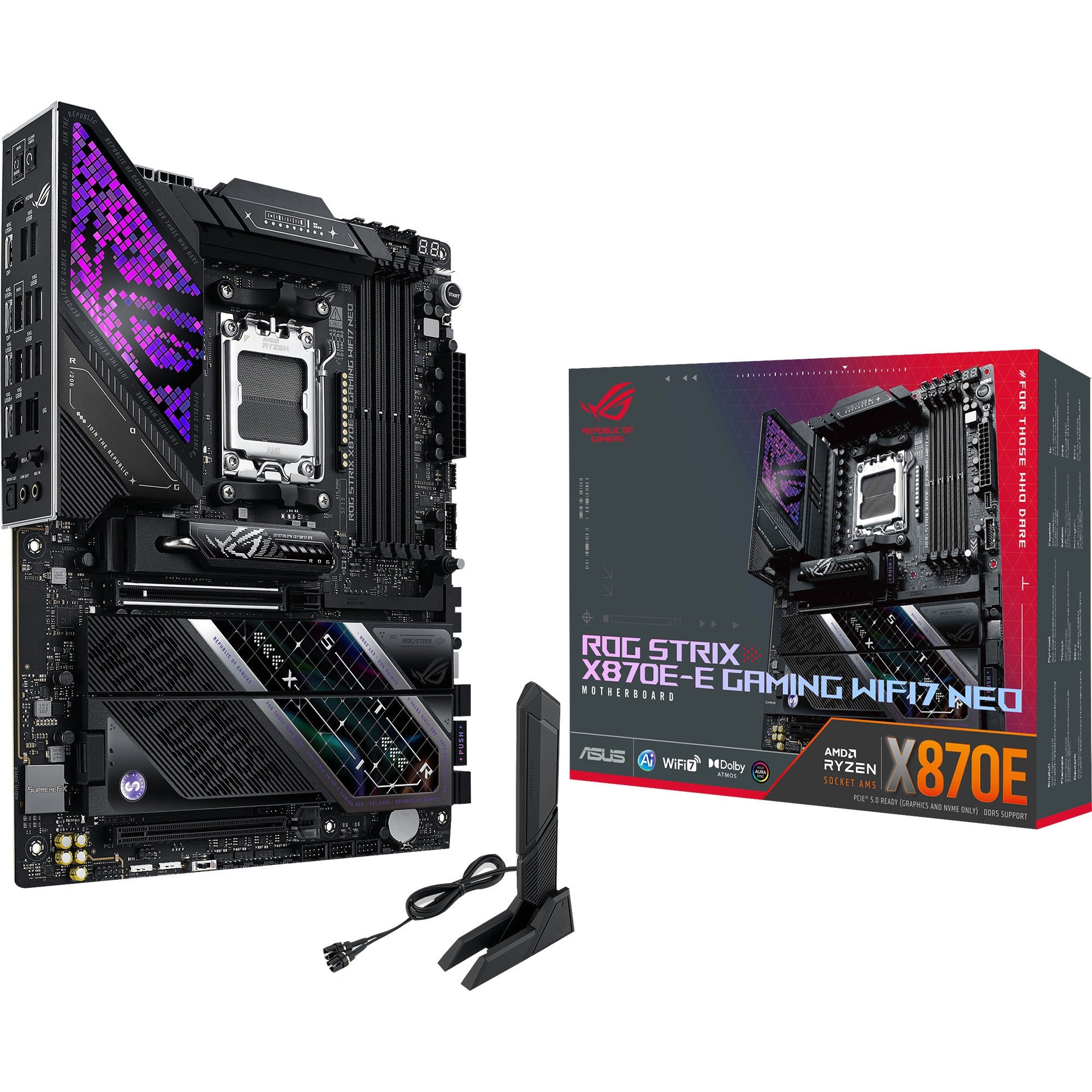 Asus Rog Strix X870e- Gaming Wifi7 Neo Am5 Bundkort Geekd Dk