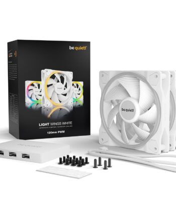 Be Quiet  Light Wings White 120mm Pwm Triple Pack  Case Fan  White  Pack Of    Incl  Argb Hub  Kabinet Blæser Geekd Dk