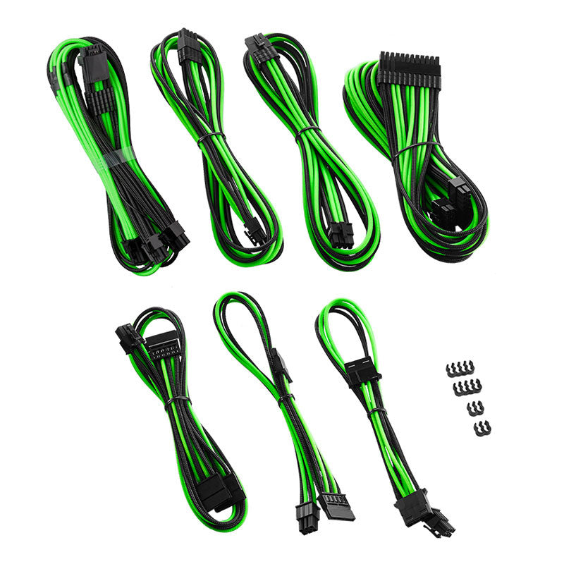 Cablemod  -series Pro Modmesh 12vhpwr Cable Kit For Corsair Rm  Rmi  Rmx  Black Label  Black Light Green Kabelforlænger Geekd Dk