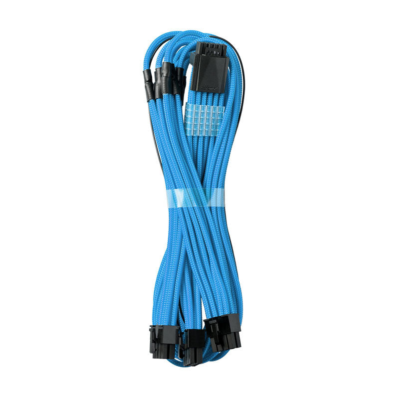 Cablemod  -series Pro Modmesh 12vhpwr To 3x Pci-  Kabel For Corsair 60cm  Light Blue Kabelforlænger Geekd Dk
