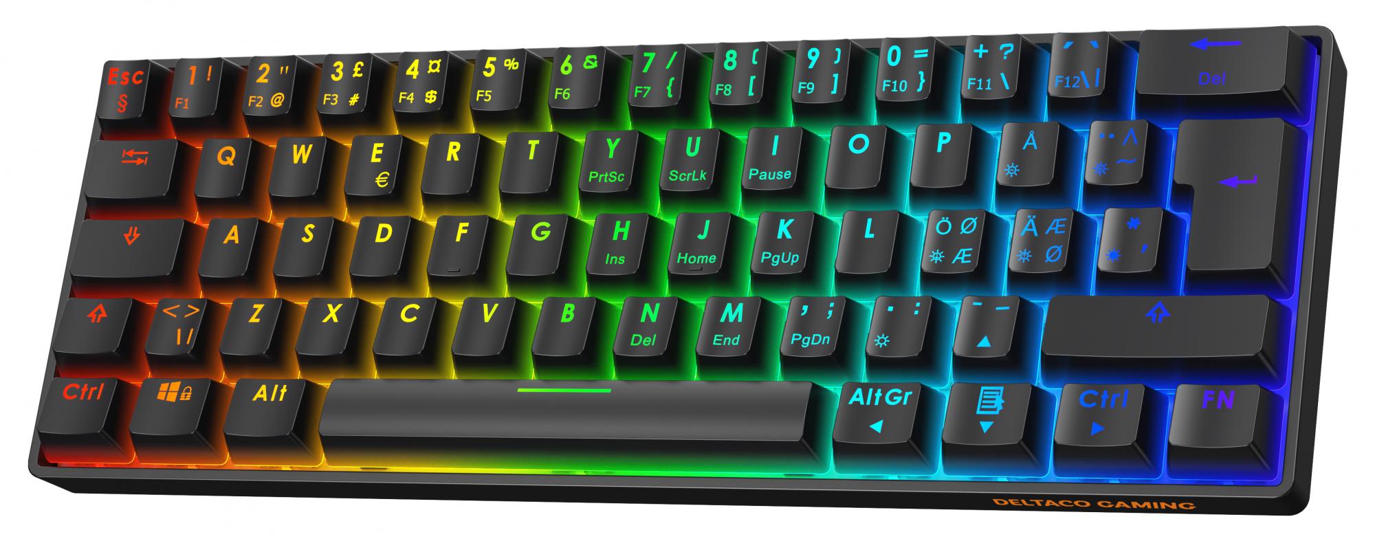 Deltaco Gaming Dk470 Mekanisk 60  -tastatur   Nordisk Geekd Dk