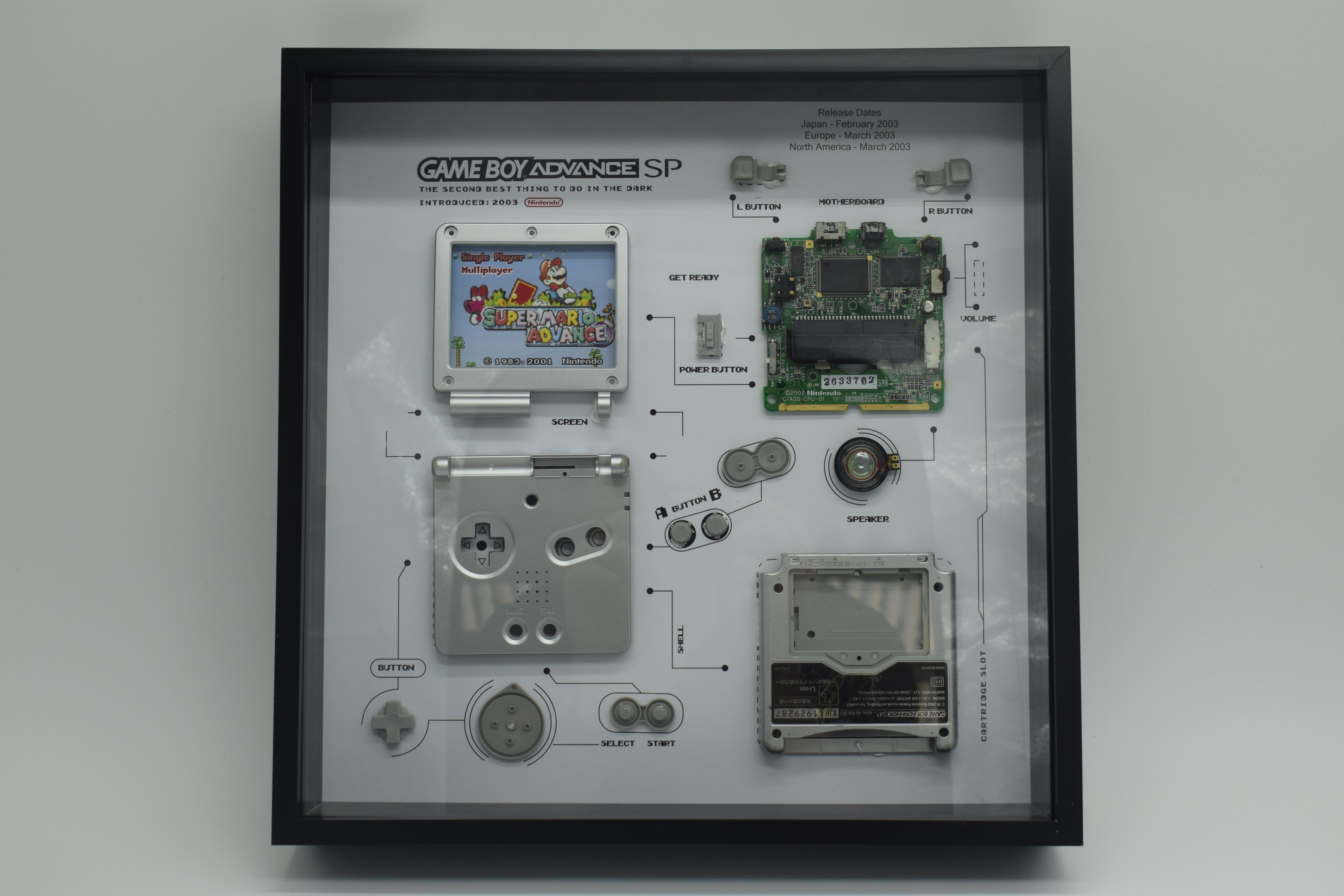 Grc Retro Art Game Boy Advance Sp   Sølv Merchandise Geekd Dk