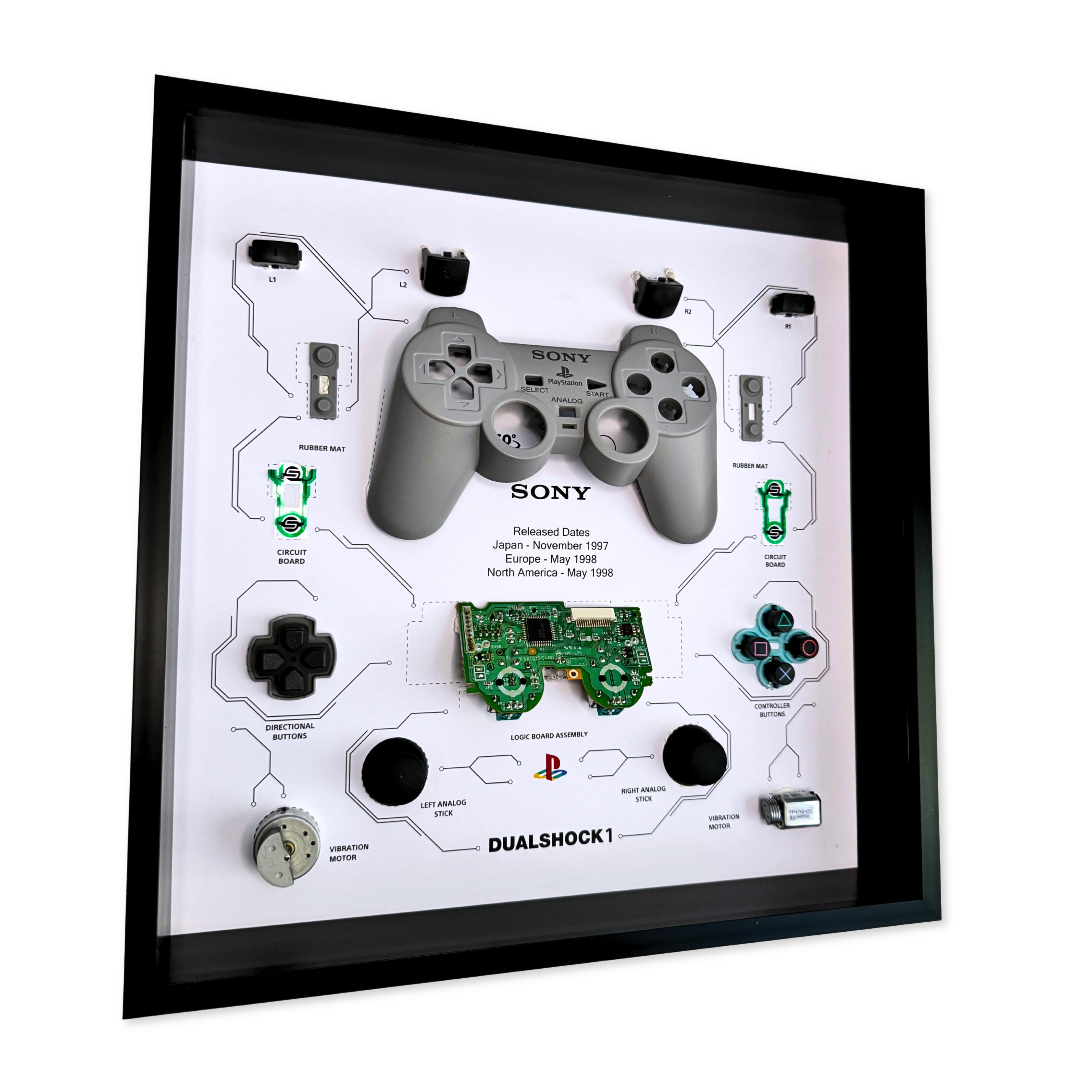 Grc Retro Art Ps1 Dualshock   Grå Merchandise Geekd Dk
