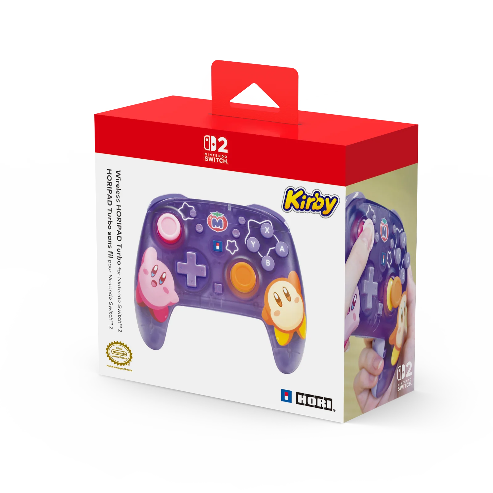 Hori Wireless Horipad Turbo For Nintendo Switch Kirby And Waddle Dee Purple Controller Geekd Dk