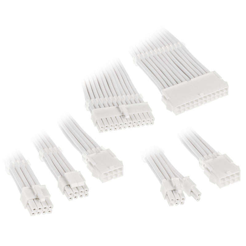 Kolink Core Adept Braided Cable Extension Kit White Strømkabel Geekd Dk