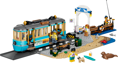 Lego City Klassisk Sporvogn Med Strandstop Geekd Dk