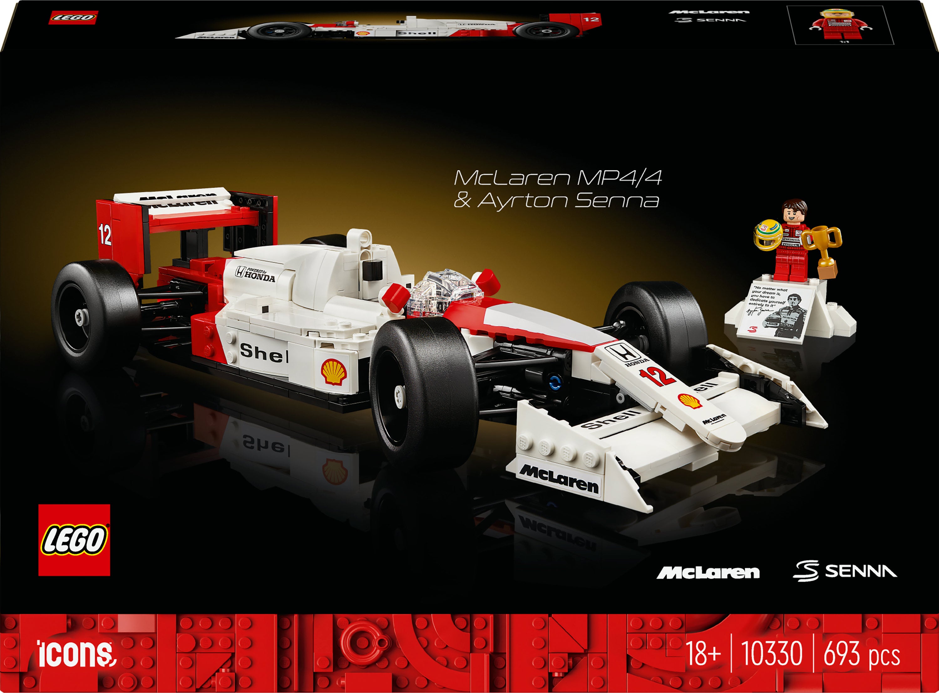 Lego 10330 Icons Mclaren Mp4     Ayrton Senna Geekd Dk