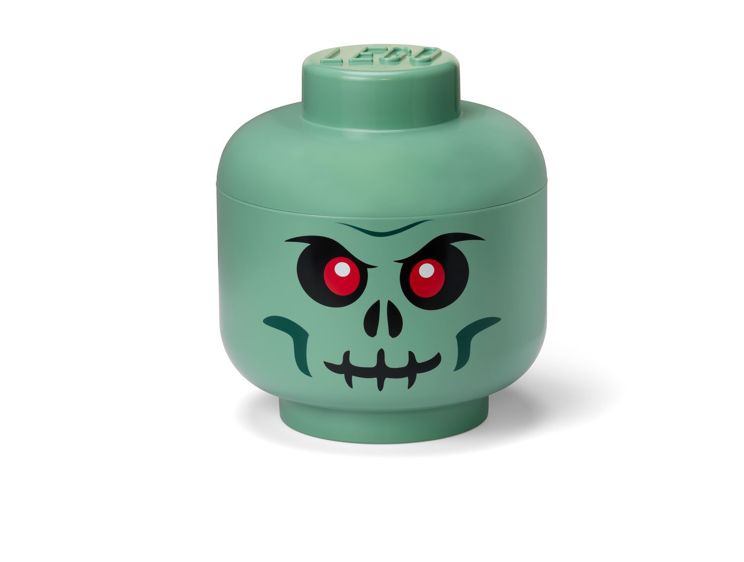 Lego Storage Head Skeleton Large   Sandgrøn Og Sort Opbevaringskasse Geekd Dk
