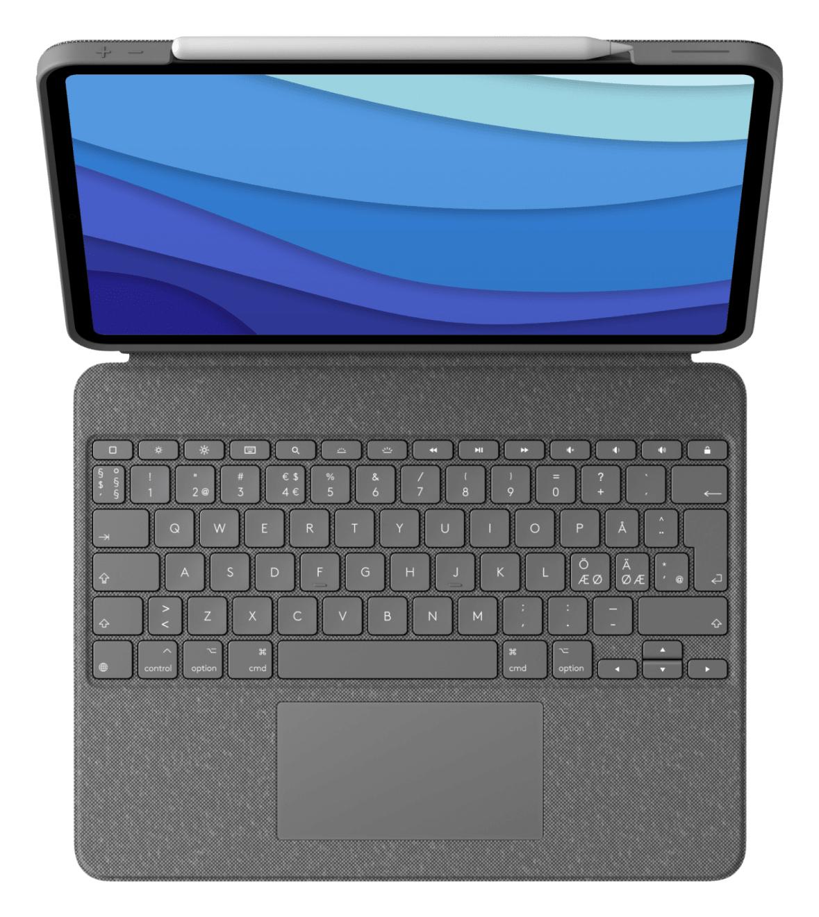Logitech Combo Touch Keyboard For Ipad Pro 12     Nordic Layout   Tablet Tilbehør Geekd Dk