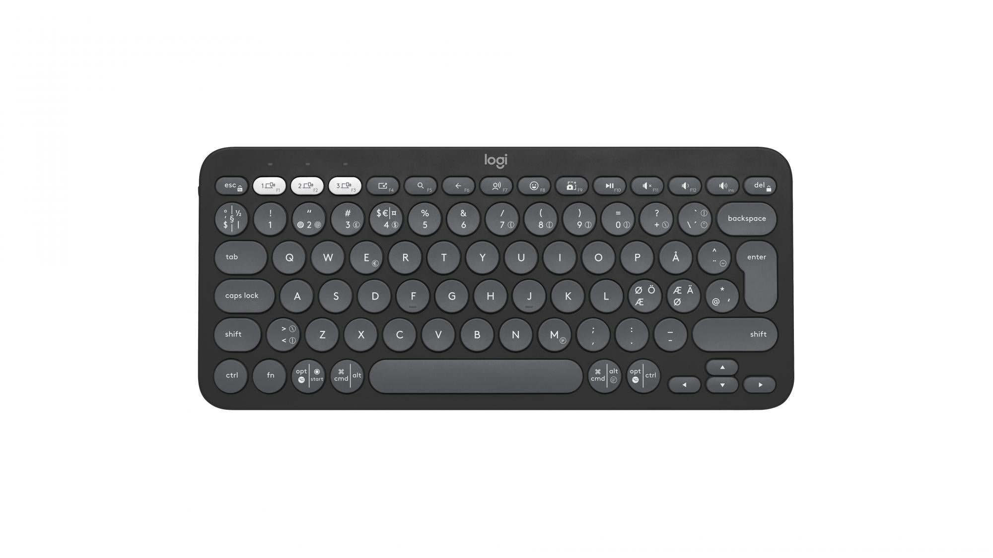 Logitech Pebble Keys   K380s Bluetooth-tastatur   Nordisk  Grafit Geekd Dk