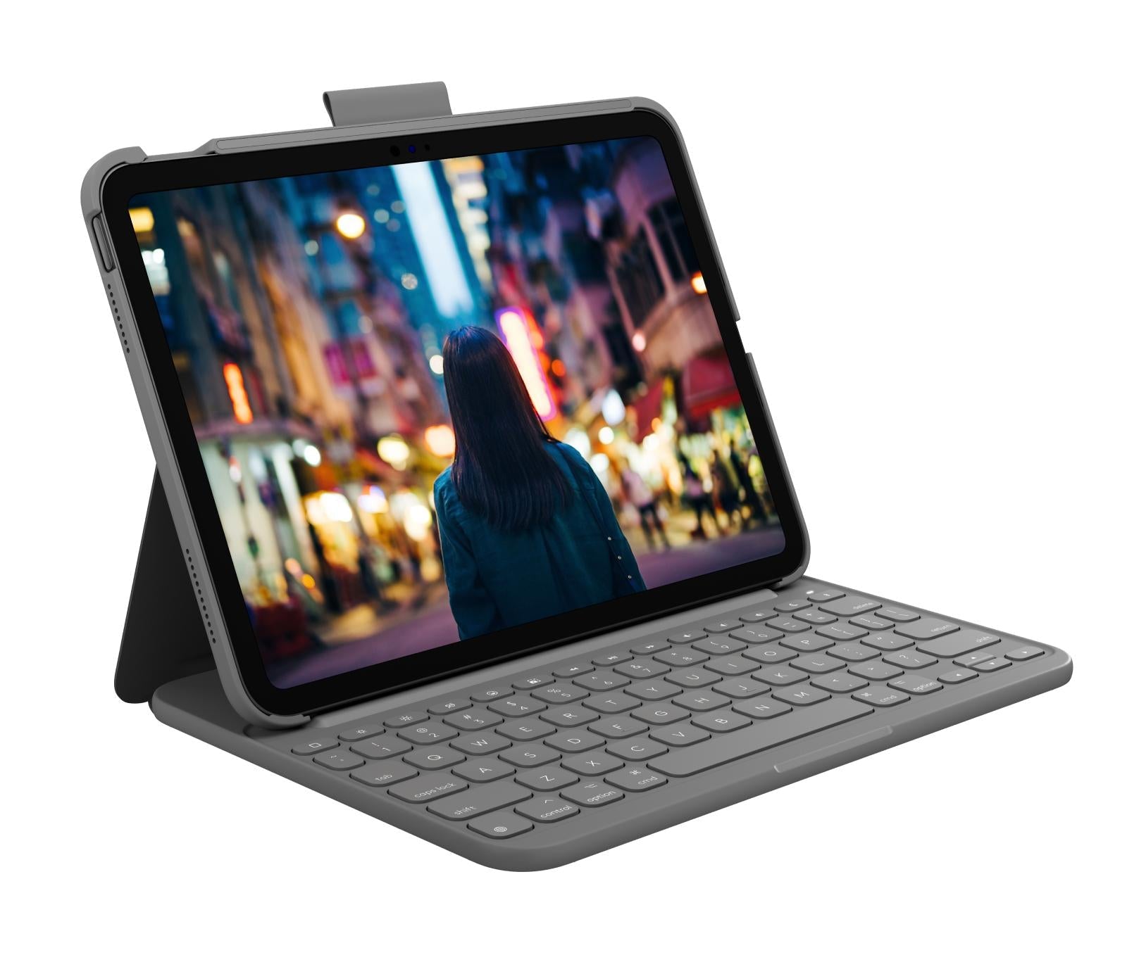 Logitech Slim Folio 10th Gen Nordic Oxford Grey Tablet Tilbehør Geekd Dk