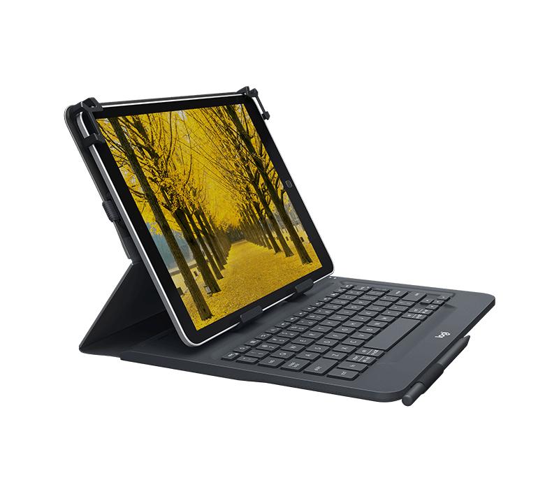 Logitech Universal Folio   Keyboard  10 Black  Nordic  Tablet Tilbehør Geekd Dk