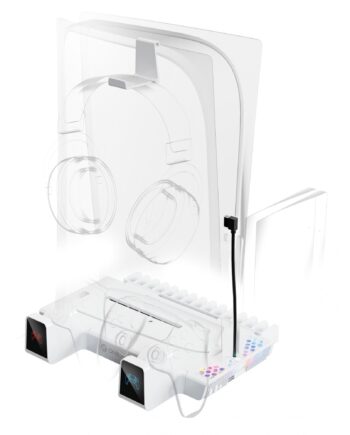 Oniverse Ps5 Nexus   Multifunction Stand For Ps5 White Konsol Tilbehør Geekd Dk
