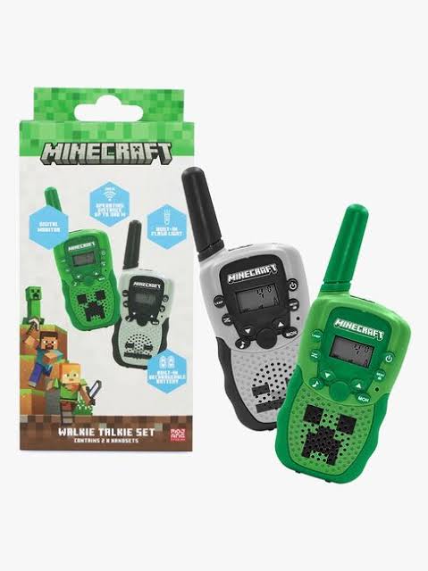 Otl Minecraft Digitalt Walkie Talkie Sæt   Stk Grå Grøn Legetøj Geekd Dk